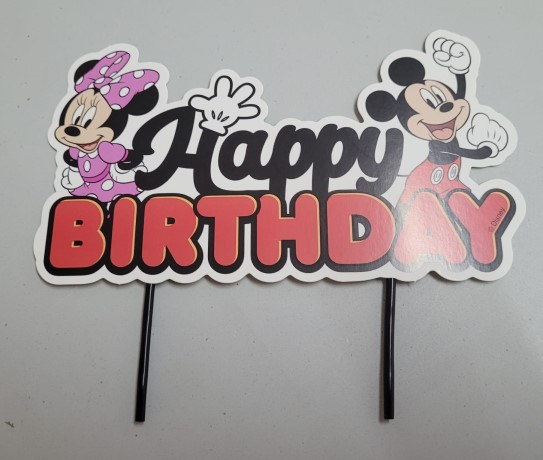 Decor tort carton Minnie & Mickey 17 x 9 cm [5]