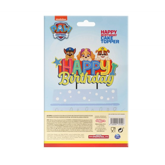 Decor tort carton Paw Patrol / Patrula Catelusilor 17 x 9 cm [12]
