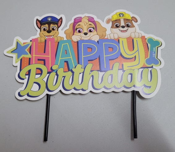 Decor tort carton Paw Patrol / Patrula Catelusilor 17 x 9 cm [4]