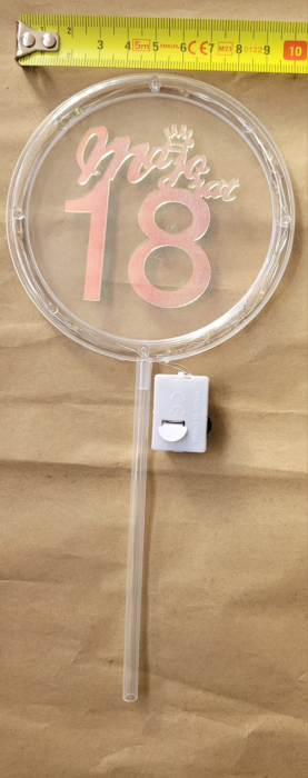 Decor tort led 18 ani plastic 10 cm [4]