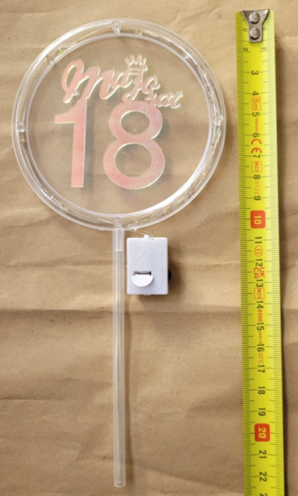 Decor tort led 18 ani plastic 10 cm [5]