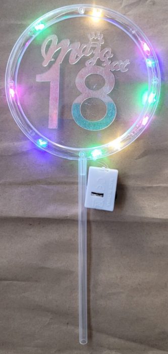 Decor tort led 18 ani plastic 10 cm [2]