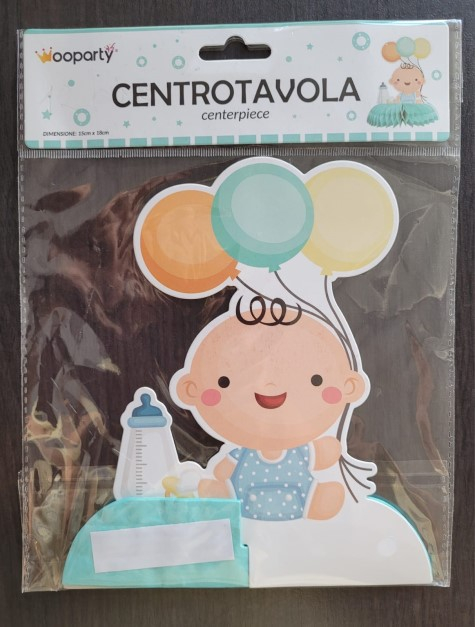 Decoratiune masa carton Baby boy / Bebelus baiat 15 x 18 cm [4]