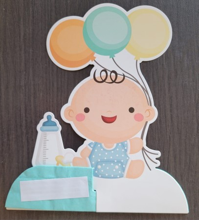 Decoratiune masa carton Baby boy / Bebelus baiat 15 x 18 cm [2]
