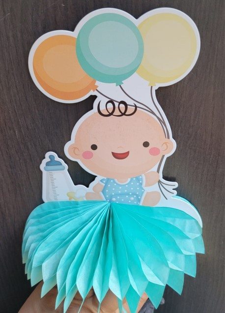 Decoratiune masa carton Baby boy / Bebelus baiat 15 x 18 cm [3]