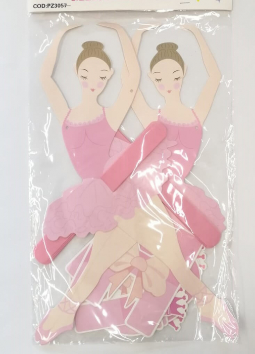 Ghirlanda / banner Happy Birthday balerina 150 x 50cm 5948882230571 [3]