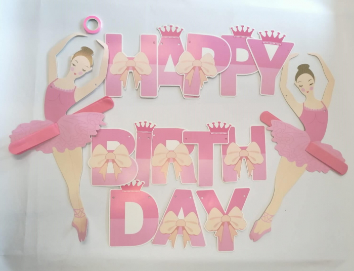 Ghirlanda / banner Happy Birthday balerina 150 x 50cm [2]