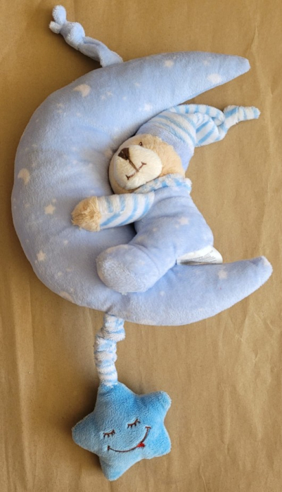 Jucarie luna muzicala albastra 25 cm [2]