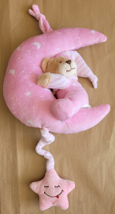 Jucarie luna muzicala roz 25 cm [2]