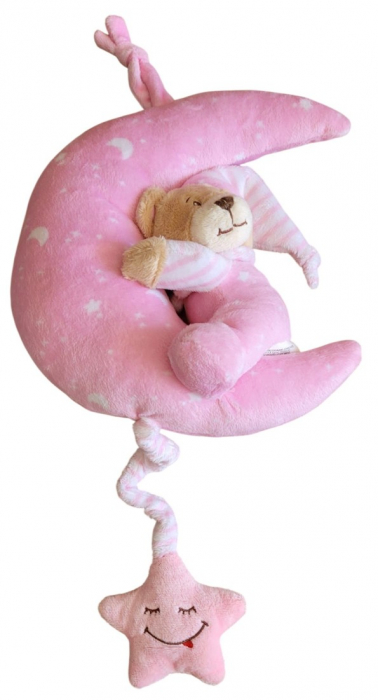 Jucarie luna muzicala roz 25 cm [1]