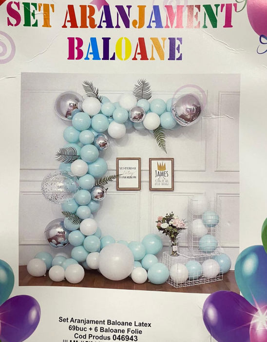 Kit aranjament arcada baloane verde 75buc [4]