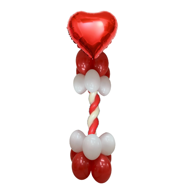 Kit aranjament pilon baloane inima rosie 23 buc [1]