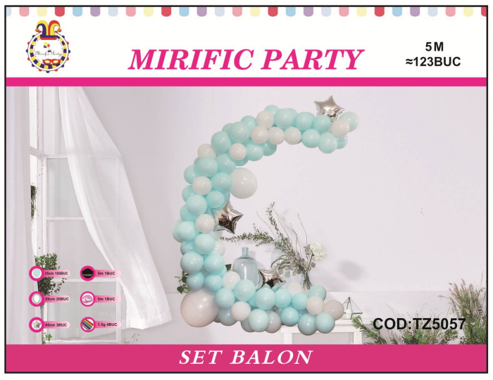 Kit arcada baloane albastru macaron 123 buc [5]