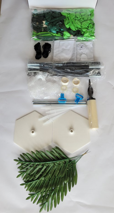 Kit arcada completa verde 155 baloane plus suport si frunze [3]