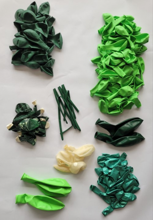 Kit arcada completa verde 155 baloane plus suport si frunze [2]
