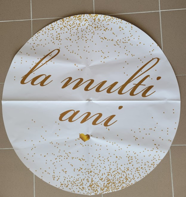 Kit arcada decor alb cu auriu La multi ani 85 buc [11]
