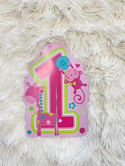 Kit decoratiuni carton camera 1 an fetita 10 buc [4]