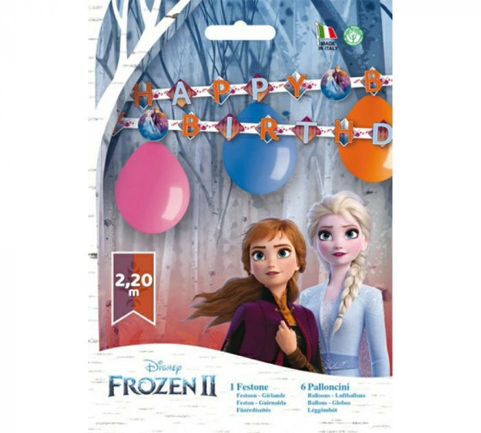 Kit ghirlanda 12 x 220 cm Frozen II x baloane 23 cm [2]