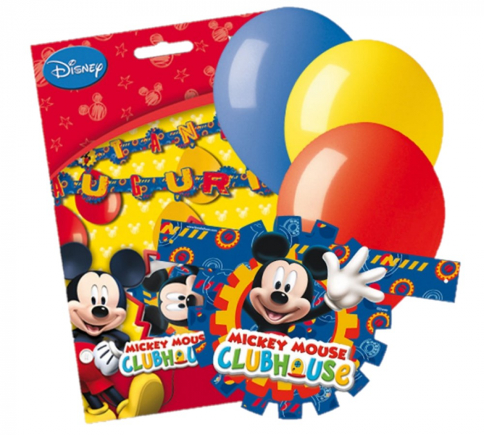 Kit ghirlanda Mickey Mouse + baloane 17 x 230 cm