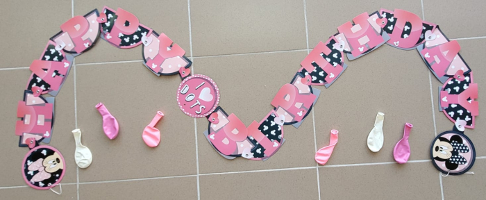 Kit ghirlanda 17 x 230 Minnie Mouse si baloane 23 cm [2]