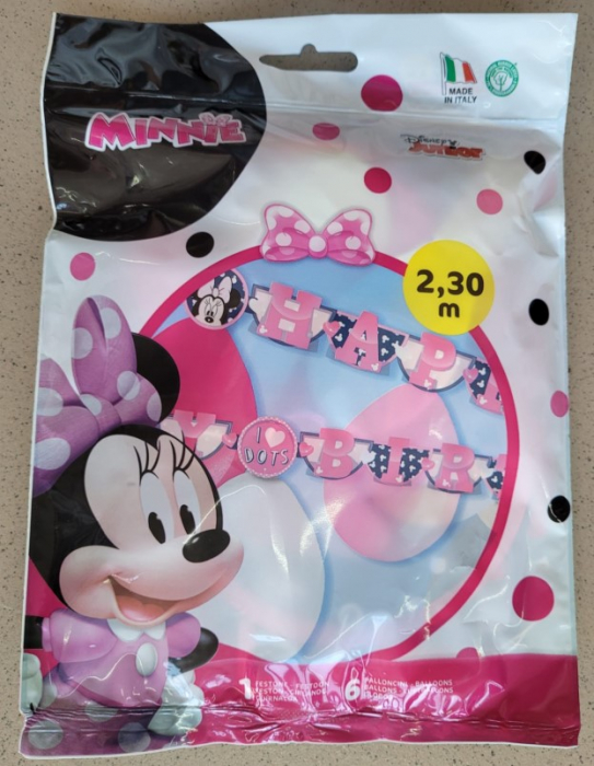 Kit ghirlanda 17 x 230 Minnie Mouse si baloane 23 cm [4]
