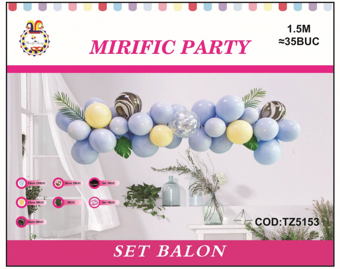 Kit semiarcada albastru macaron 35 buc [6]