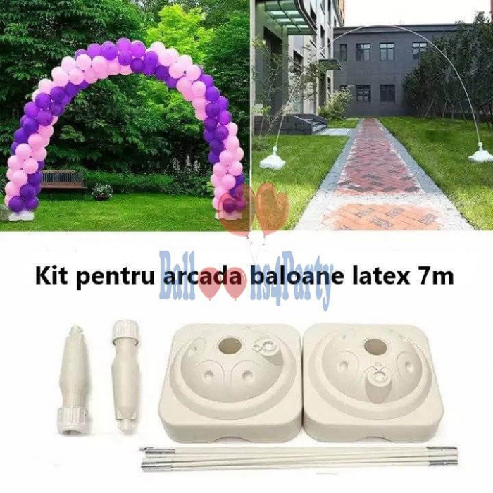 Kit suport pentru arcada baloane latex 7m [9]