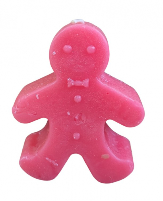Lumanare om de turta dulce rosu 7 cm [1]
