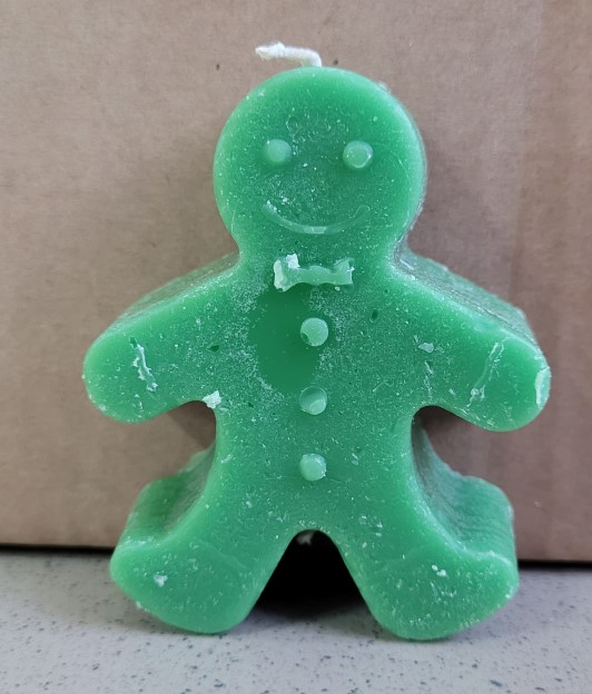 Lumanare om de turta dulce verde 7 cm [2]