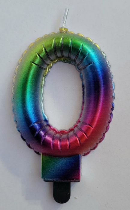 Lumanare tort cifra 0 curcubeu 7 cm [2]