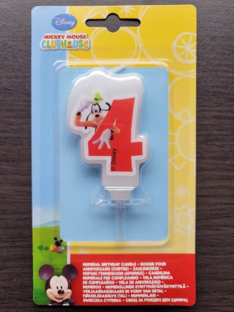 Lumanare tort cifra 4 Mickey Mouse Goofy 7 cm [2]