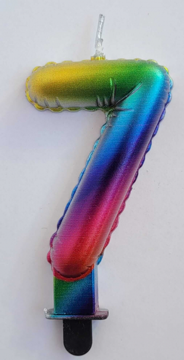 Lumanare tort cifra 7 curcubeu 7 cm [2]