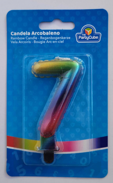 Lumanare tort cifra 7 curcubeu 7 cm [3]