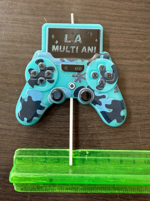 Lumanare tort consola jocuri La multi ani 8 x 8 cm [3]