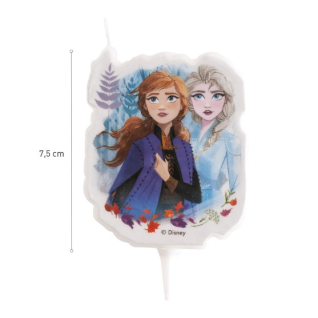 Lumanare tort Frozen II / Ana si Elsa 2D 7.5 cm [2]