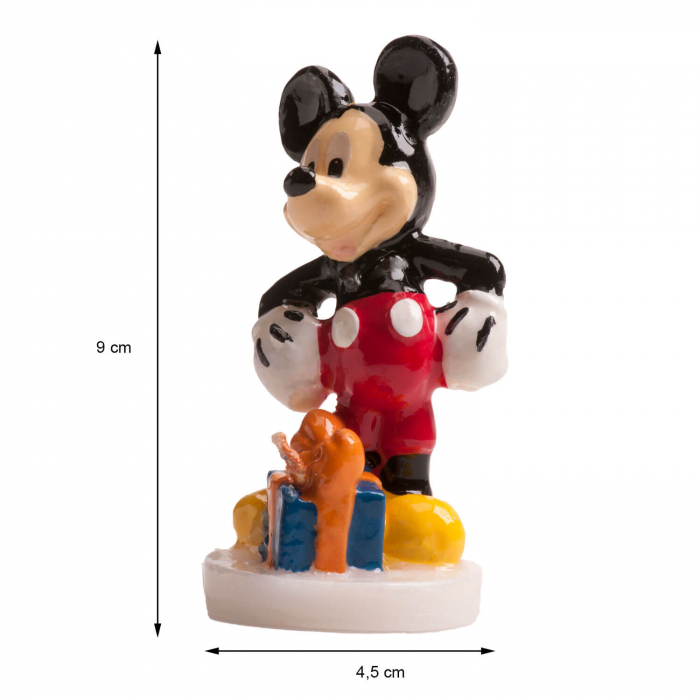 Lumanare tort Mickey Mouse 3D 8 cm [4]