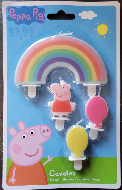 Set 4 Lumanari aniversare pentru tort Peppa Pig, Multicolor [3]