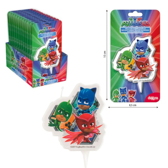 Lumanare tort Pj Mask / Eroi in Pijama 2D 7.5 cm [2]