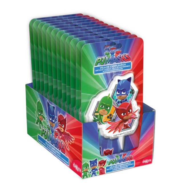 Lumanare tort Pj Mask / Eroi in Pijama 2D 7.5 cm [4]