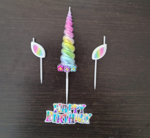 Lumanare tort unicorn 3 buc [3]