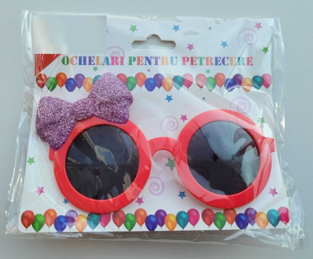 Ochelari rosii Minnie fundita roz [5]