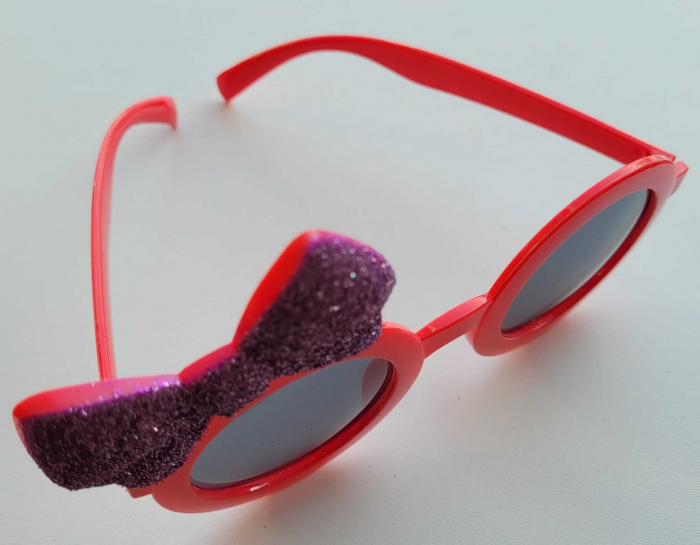 Ochelari rosii Minnie fundita roz [4]
