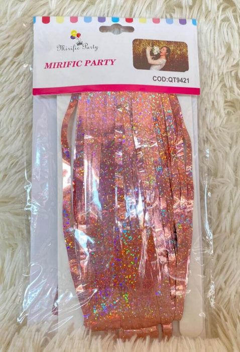 Perdea beteala rose gold holograma 2 x 1 m [3]