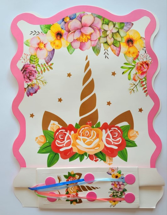Pinata Unicorn flori carton 29 x 40 cm [2]