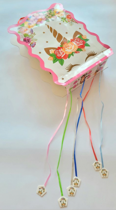 Pinata Unicorn flori carton 29 x 40 cm [3]