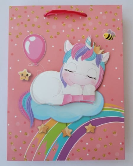 Punga cadou Unicorn portocaliu medie 31 * 26 cm [3]