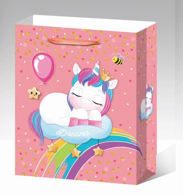 Punga cadou Unicorn portocaliu medie 31 * 26 cm [4]