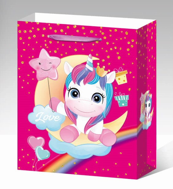 Punga cadou Unicorn roz mare 40 * 30 cm [4]