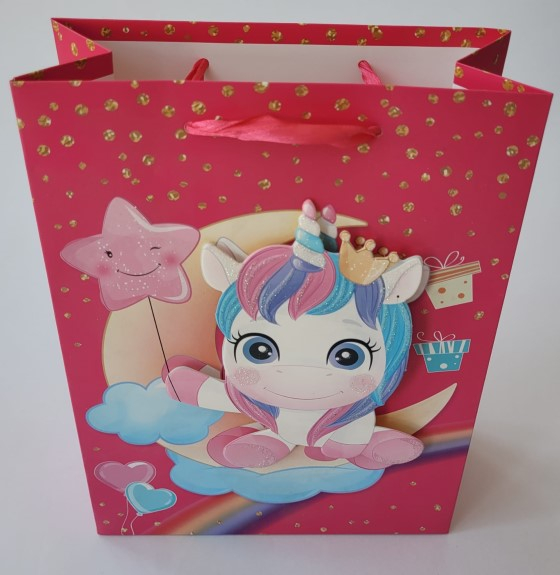 Punga cadou Unicorn roz medie 31 * 26 cm [3]