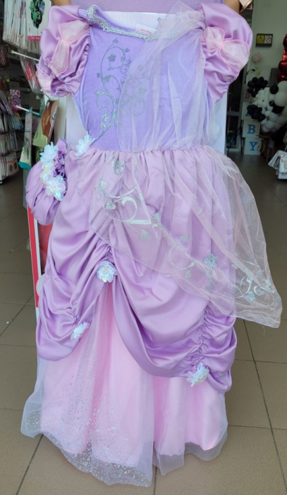 Costum carnaval fete Printesa mov, Rapunzel,7-9ani, Funny Party Shop [2]